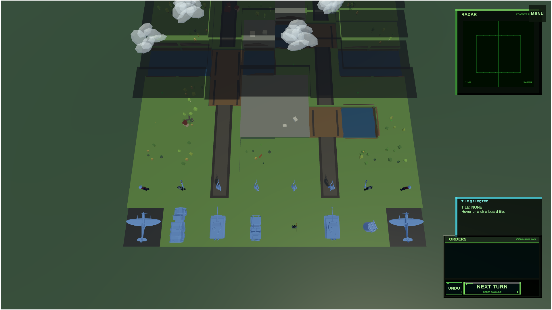 MiliChess fog of war and storms screenshot