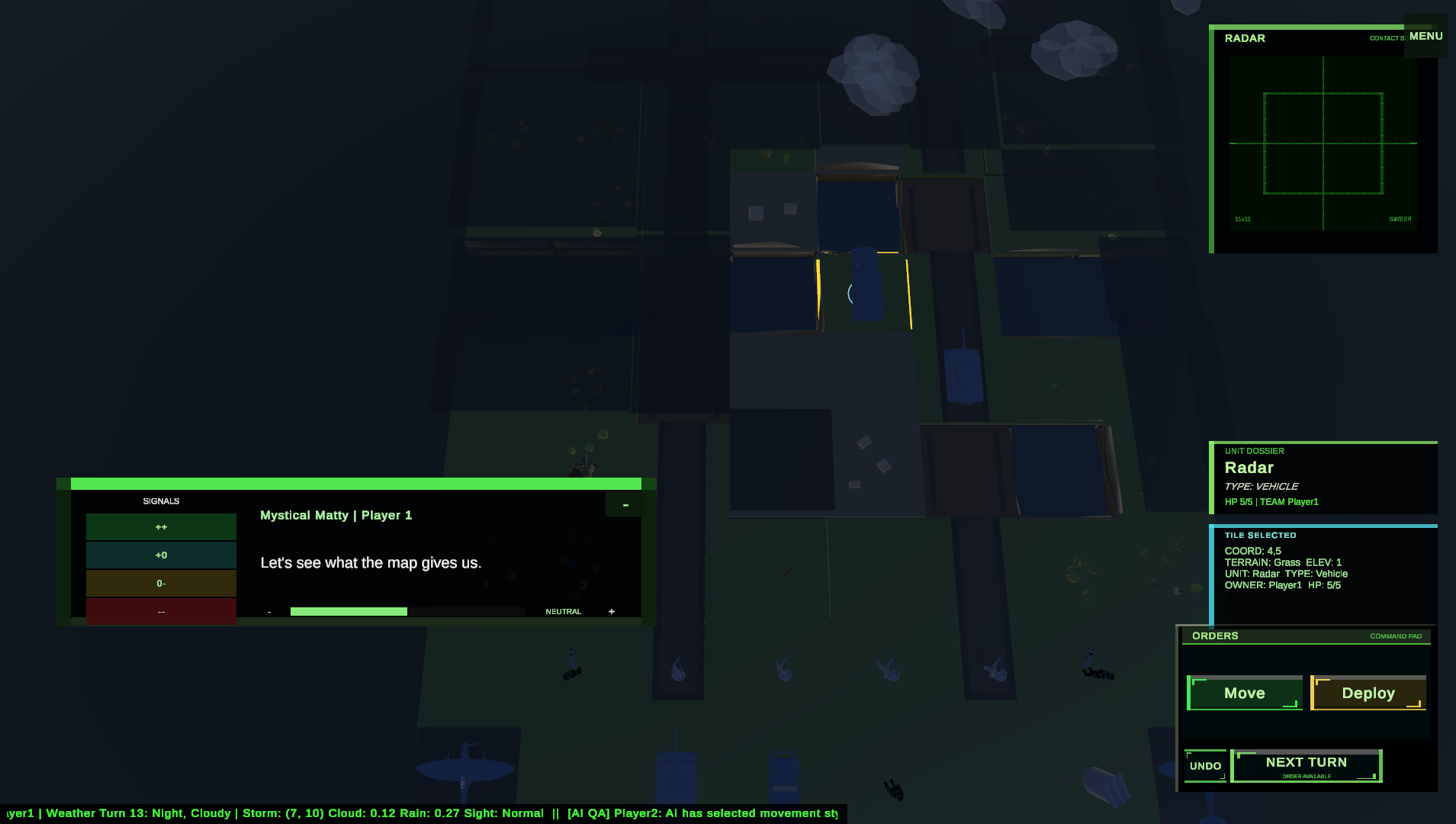 MiliChess night mode screenshot